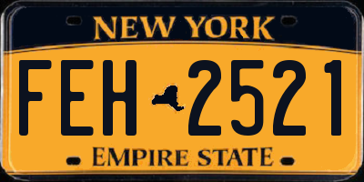 NY license plate FEH2521