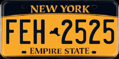 NY license plate FEH2525