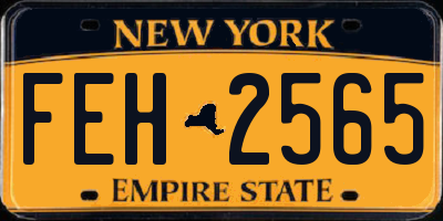 NY license plate FEH2565