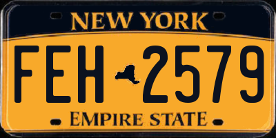 NY license plate FEH2579