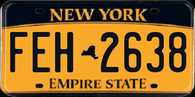 NY license plate FEH2638