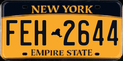 NY license plate FEH2644