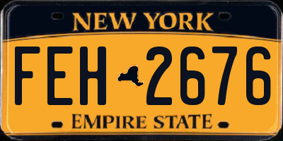 NY license plate FEH2676
