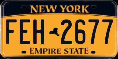 NY license plate FEH2677