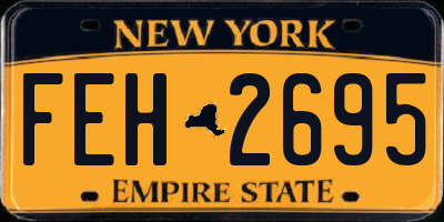 NY license plate FEH2695