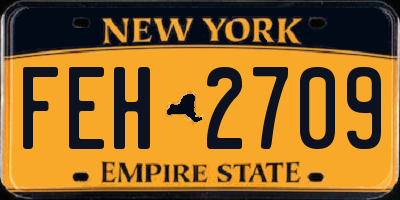 NY license plate FEH2709