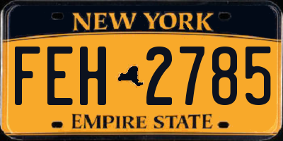 NY license plate FEH2785