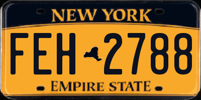 NY license plate FEH2788