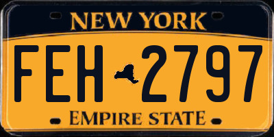 NY license plate FEH2797