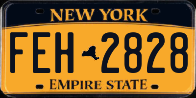 NY license plate FEH2828