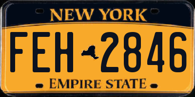 NY license plate FEH2846