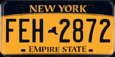 NY license plate FEH2872