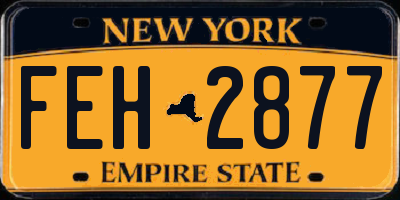 NY license plate FEH2877