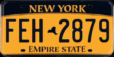 NY license plate FEH2879