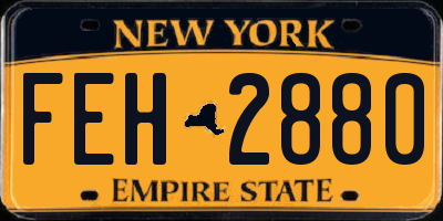 NY license plate FEH2880