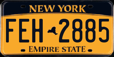 NY license plate FEH2885