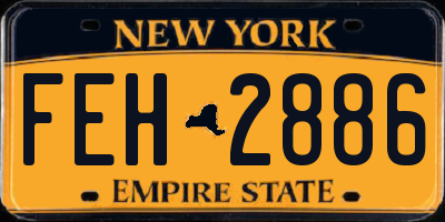 NY license plate FEH2886