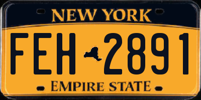 NY license plate FEH2891