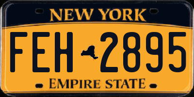 NY license plate FEH2895