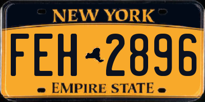 NY license plate FEH2896