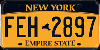 NY license plate FEH2897
