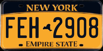 NY license plate FEH2908