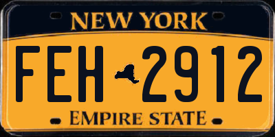 NY license plate FEH2912