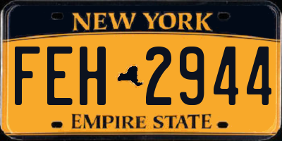 NY license plate FEH2944