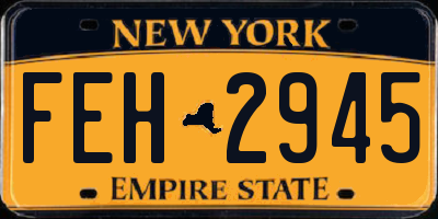NY license plate FEH2945