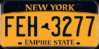 NY license plate FEH3277