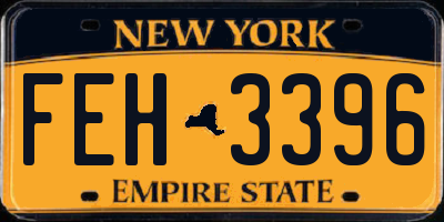 NY license plate FEH3396