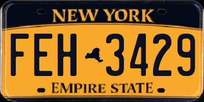 NY license plate FEH3429