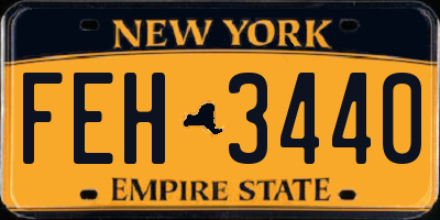 NY license plate FEH3440