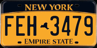 NY license plate FEH3479
