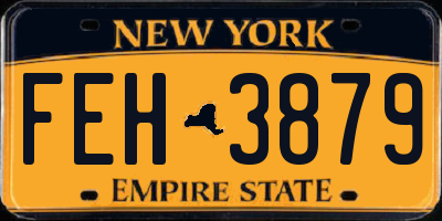 NY license plate FEH3879