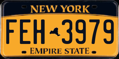 NY license plate FEH3979