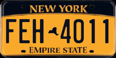 NY license plate FEH4011