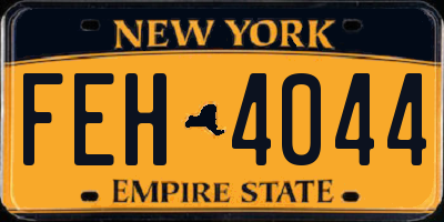 NY license plate FEH4044