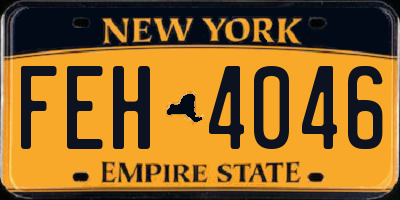 NY license plate FEH4046