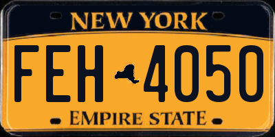 NY license plate FEH4050