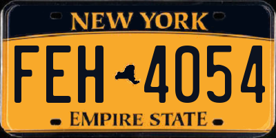 NY license plate FEH4054