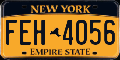 NY license plate FEH4056
