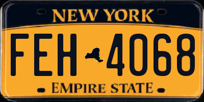 NY license plate FEH4068