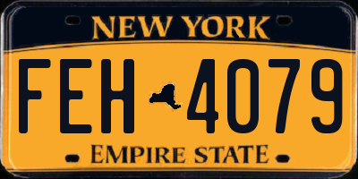 NY license plate FEH4079
