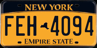 NY license plate FEH4094