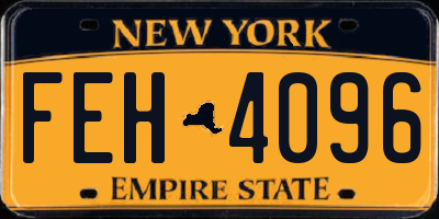 NY license plate FEH4096