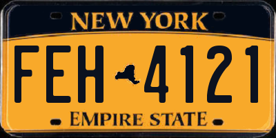 NY license plate FEH4121