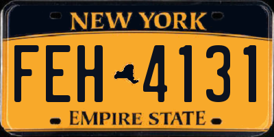 NY license plate FEH4131