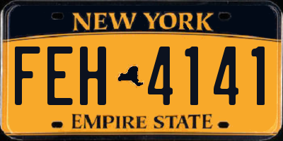 NY license plate FEH4141
