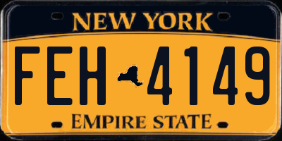 NY license plate FEH4149